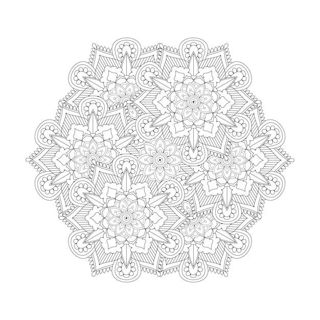 Floral coloring qualityful mandala KDP