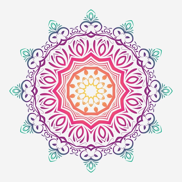 Floral colourful mandala relaxation patterns unique design Hand drawn pattern