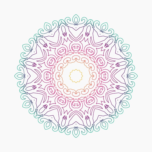 Floral colourful mandala relaxation patterns unique design Hand drawn pattern