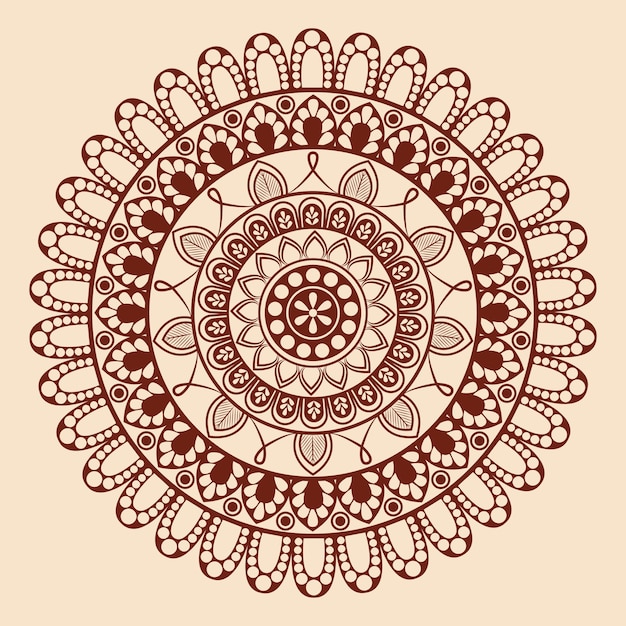 Floral decorative indian mandala design vector illustration