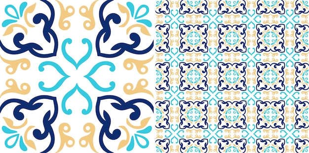 Floral decorative seamless tile pattern design