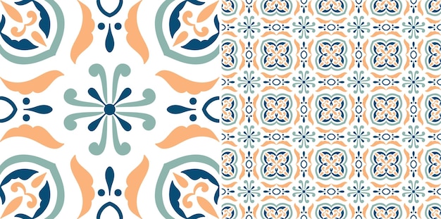 Floral decorative seamless tile pattern design