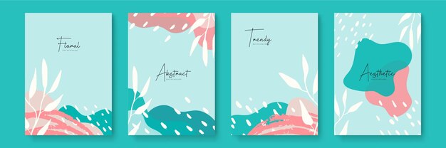 Floral design for social media stories templates