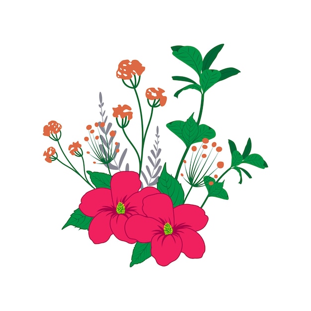 Floral design vector in illustration