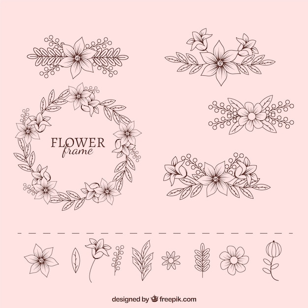 Floral elements collection