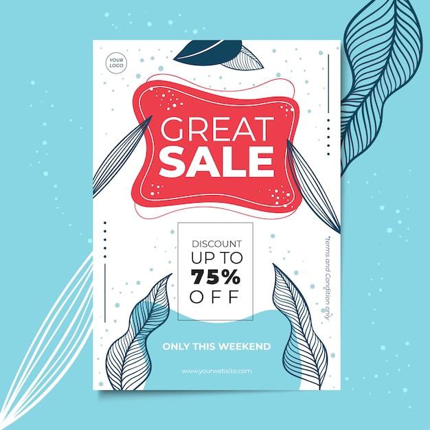 Floral Flyer or poster template