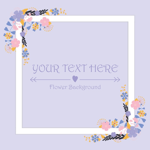 Floral frame background template 