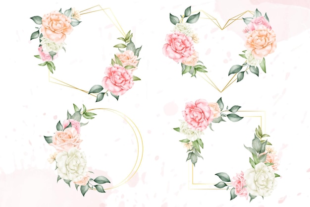 Floral frame collection template