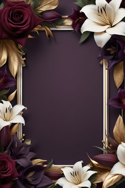 floral frame flower outline flower backgrounds