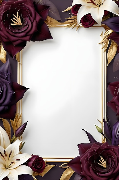 floral frame flower outline flower backgrounds