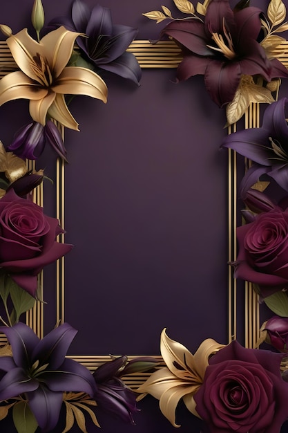 floral frame flower outline flower backgrounds