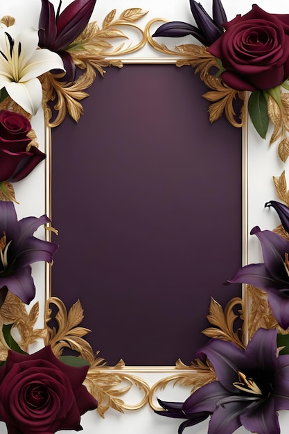 floral frame flower outline flower backgrounds