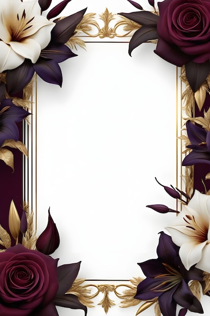 floral frame flower outline flower backgrounds