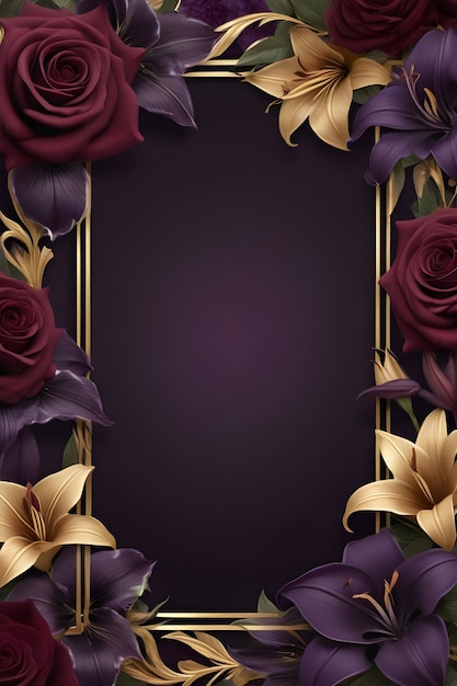 floral frame flower outline flower backgrounds