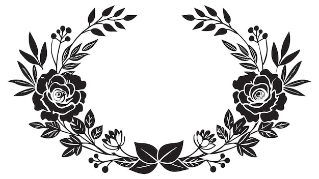 Floral frame illustration design