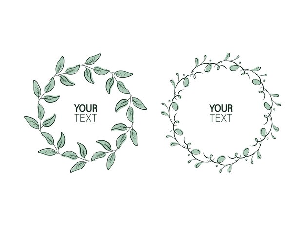 Floral frame in sketch style on white background Floral sketch Vintage frame logo Hand drawn