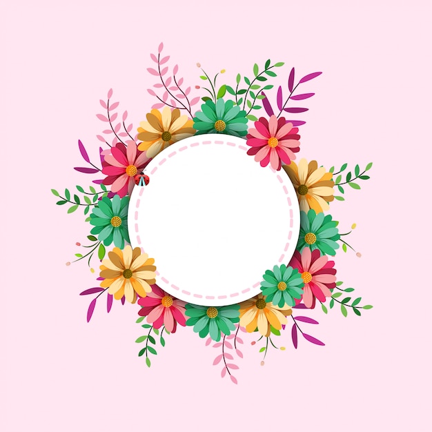 Floral frame watercolor