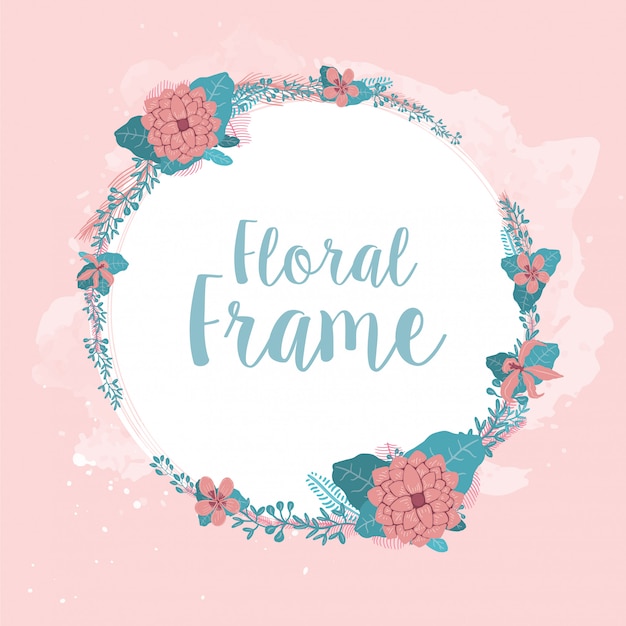  Floral Frame for wedding card