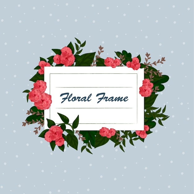 Floral Frame With Beautiful Flower