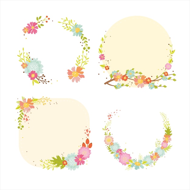 floral frames place for text