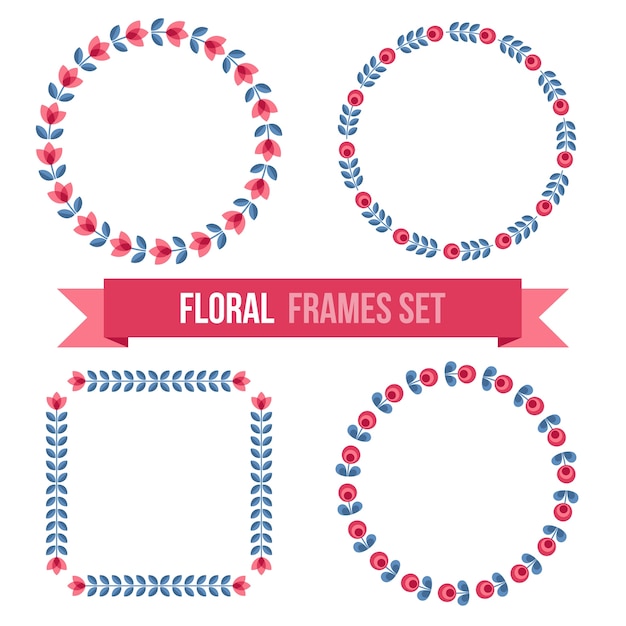 Floral frames set