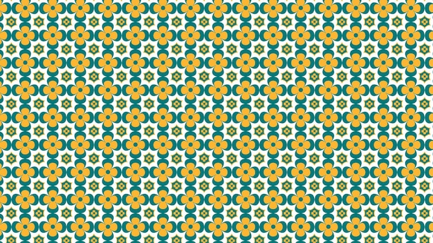 floral geometric and elegant flower pattern design free vector