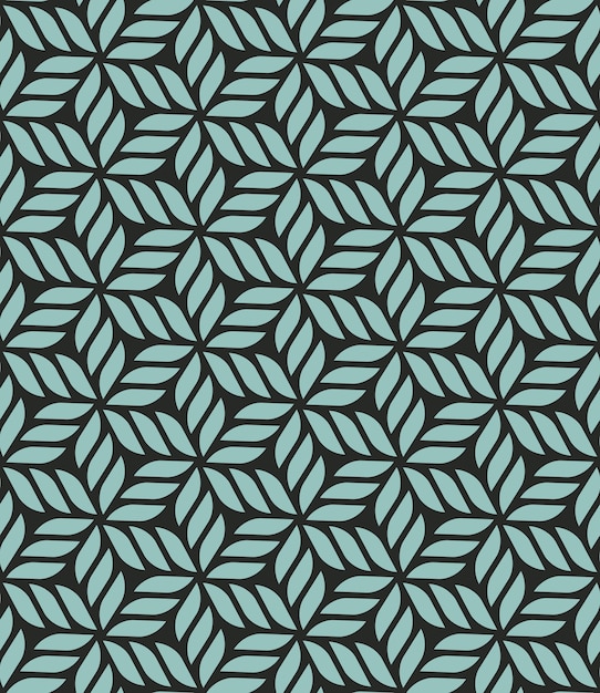 Floral geometric seamless pattern