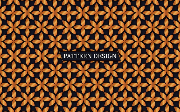 Floral golden seamless pattern