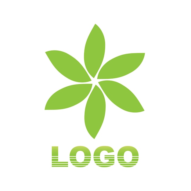 Floral Icon in Green Color