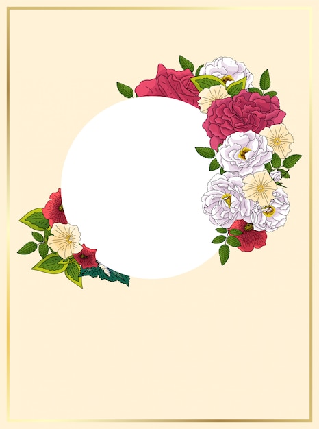 floral invitation card template