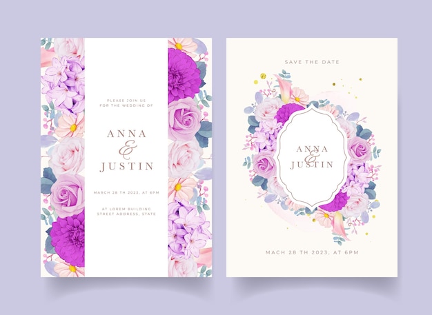 floral invitation card