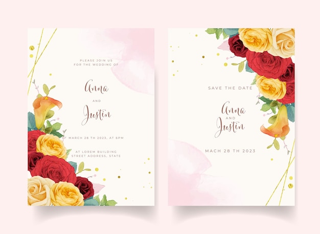 floral invitation card