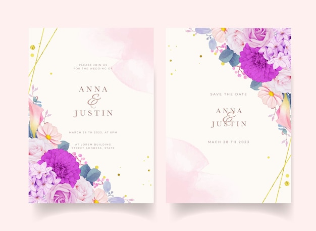 floral invitation card