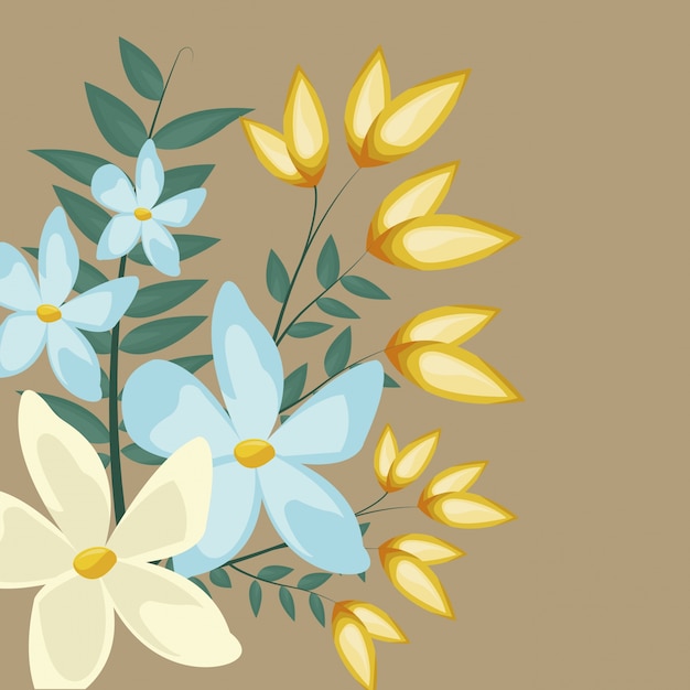 Floral jasmine decoration leaves 