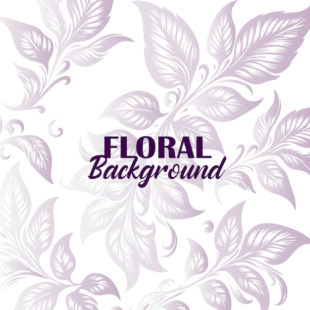 floral leaf background vector illustration