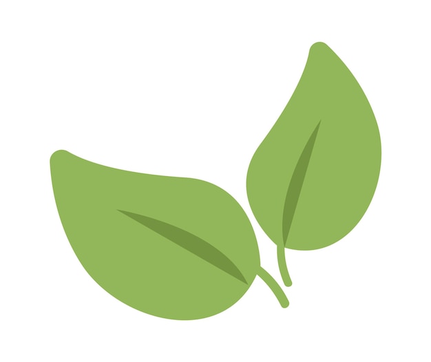 Floral leaves Environment Icon Vector illustration