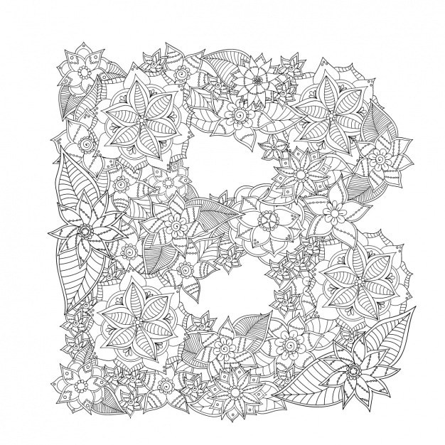 Floral letter design