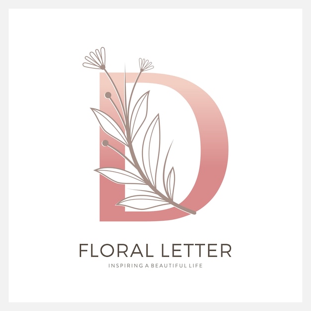 Floral letter A to Z logo design luxury