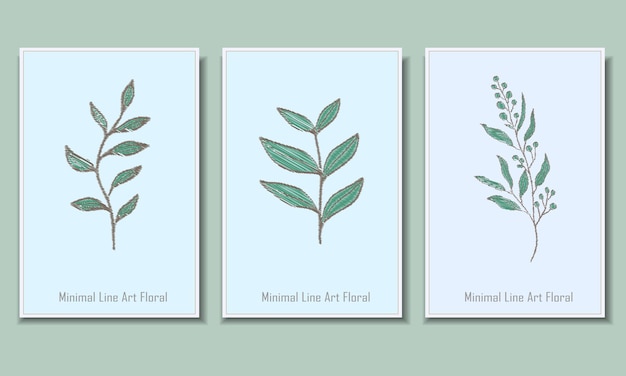 Floral line art collections