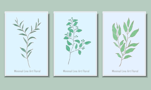 Floral line art collections