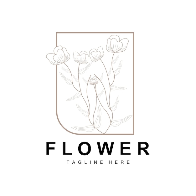 Floral Logo Leaves And Flowers Botanical Garden Vector Floral Design Of Life