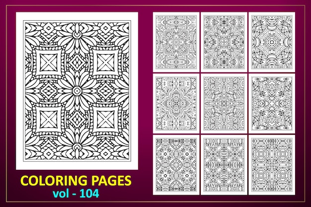 Floral Mandala Coloring Books with Flower Graphic Kdp Interior