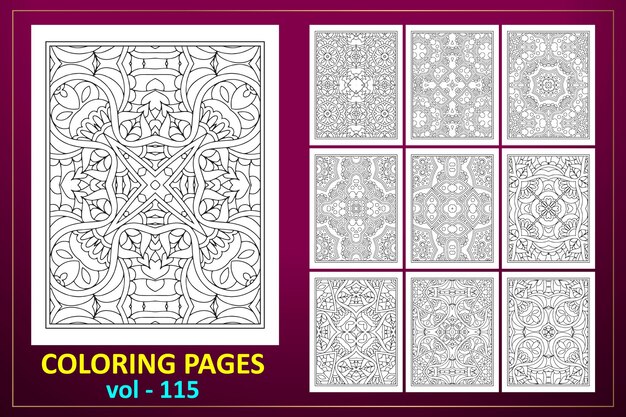 Floral Mandala Coloring Books with Flower Graphic Kdp Interior