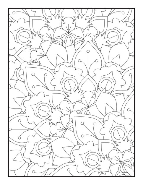 Floral mandala coloring page Coloring page for adults and kids