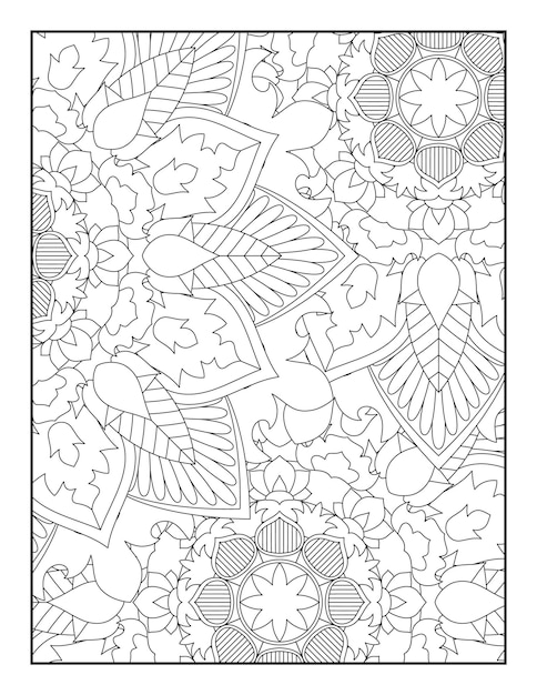 Floral mandala coloring page Coloring page for adults and kids