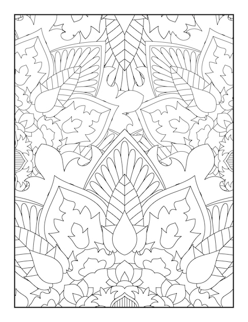 Floral mandala coloring page Coloring page for adults and kids