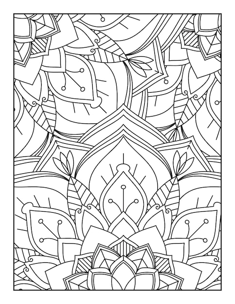 Floral Mandala Coloring Page Floral Coloring Book Floral Coloring Book For Teens