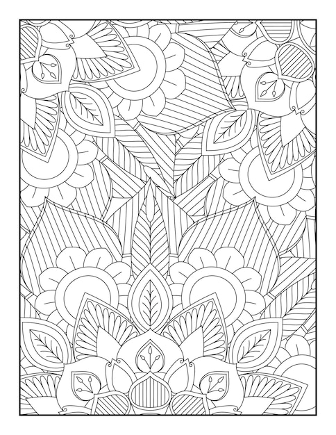 Floral Mandala Coloring Page Floral Coloring Book Floral Coloring Book For Teens