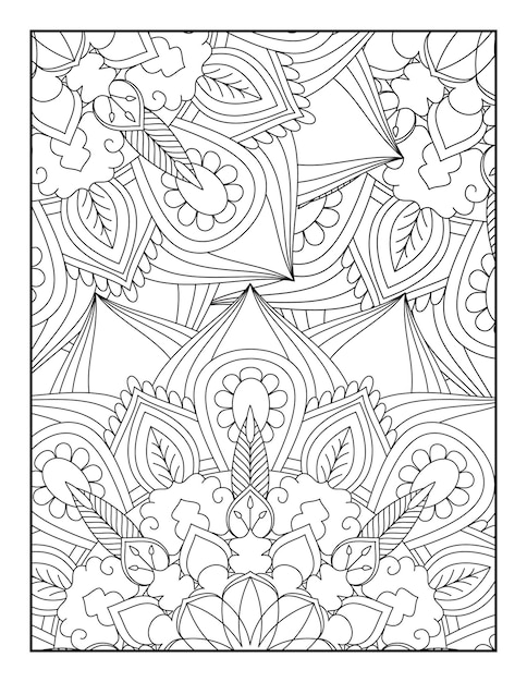 Floral Mandala Coloring Page Floral Coloring Book Floral Coloring Book For Teens