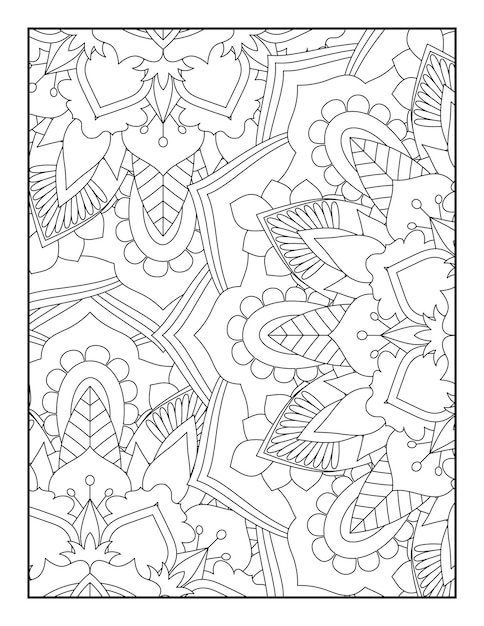 Floral Mandala Coloring Page Floral Coloring Book Floral Coloring Book For Teens